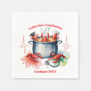 Grappig Cajun-verpleegster afstudeerfeest Servet