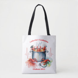 Grappig Cajun-verpleegster afstudeerfeest Tote Bag