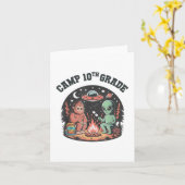 Grappig Camp Out 10e Grade Bigfoot Camping Alien C Kaart (Gele Bloem)