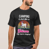 Grappig Camping Design Retro Eenhoorn  Sunse T-shirt (Voorkant)