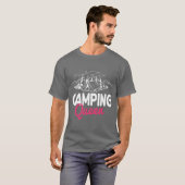 Grappig Camping Koningin Bijpassend Ontwerp retro T-shirt (Voorkant volledig)
