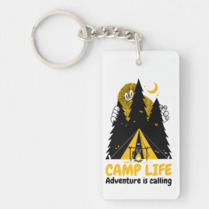 Grappig Camping Monster – Kampeer Levens Avontuur Sleutelhanger