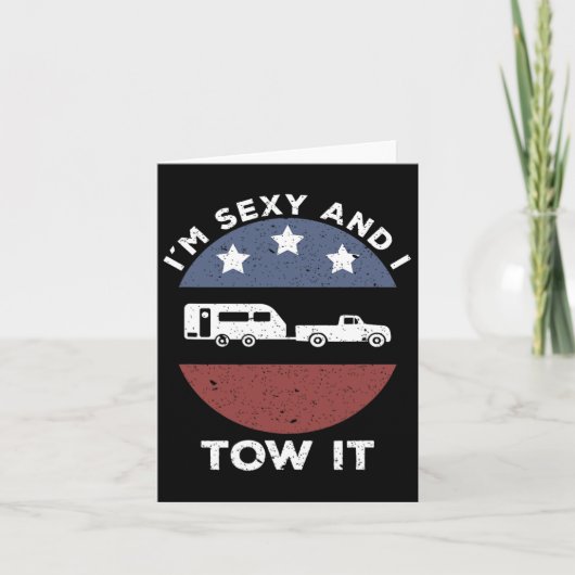 Grappig Camping RV im Y en ik sleep het Kaart (Voorkant)