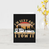 Grappig Camping RV im Y en ik sleep het RV Camper Kaart (Gele Bloem)