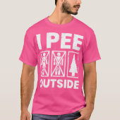 Grappig Camping Shirt I Pee Buiten Wandelen Camper (Voorkant)