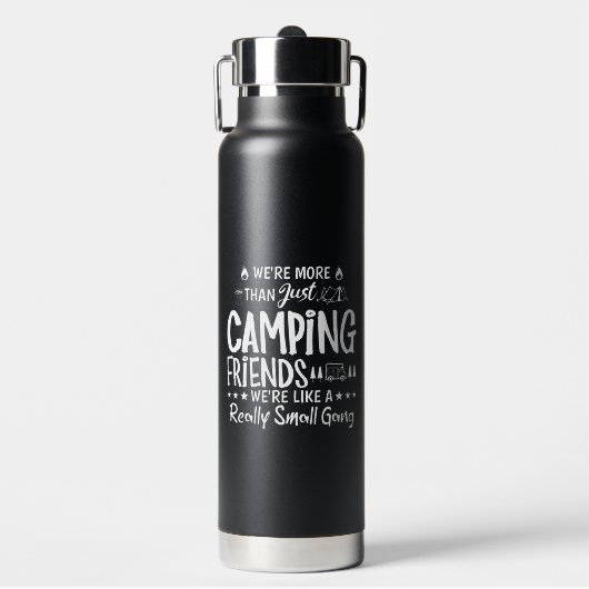 Grappig Camping Vrienden Kleine Bende Cadeau Waterfles (Voorkant)