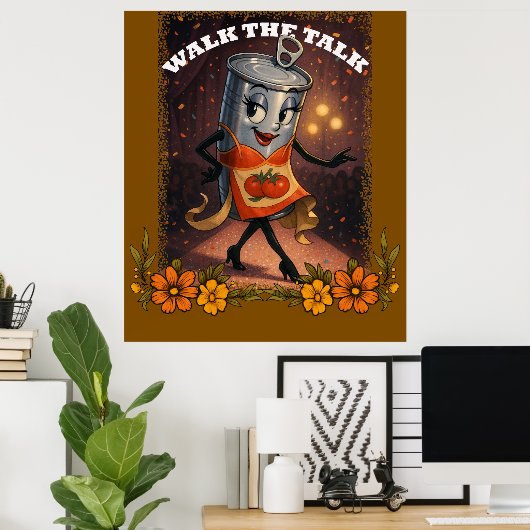 Grappig Can Design Poster (Thuiskantoor)