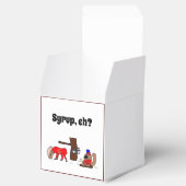 Grappig Canada Moose en Beaver met Maple Syrup Bedankdoosjes (Geopend)