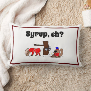Grappig Canada Moose en Beaver met Maple Syrup Kussen