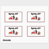 Grappig Canada Moose en Beaver met Maple Syrup Rechthoekige Sticker (Vel)