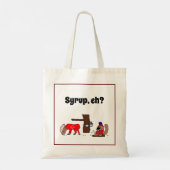 Grappig Canada Moose en Beaver met Maple Syrup Tote Bag (Achterkant)