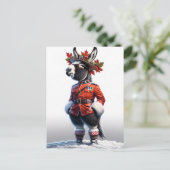 Grappig Canada thema ezel Briefkaart (Staand voorkant)