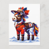 Grappig Canada thema ezel Briefkaart (Voorkant)