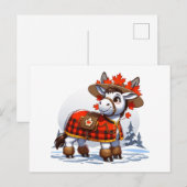 Grappig Canada thema winter ezel Briefkaart (Voorkant / Achterkant)