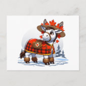 Grappig Canada thema winter ezel Briefkaart (Voorkant)