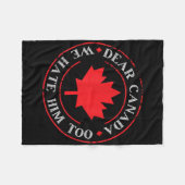 Grappig Canada, we haten hem ook Fleece Deken (Voorkant (Horizontaal))