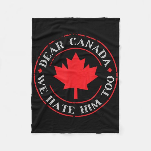 Grappig Canada, we haten hem ook Fleece Deken (Voorkant)