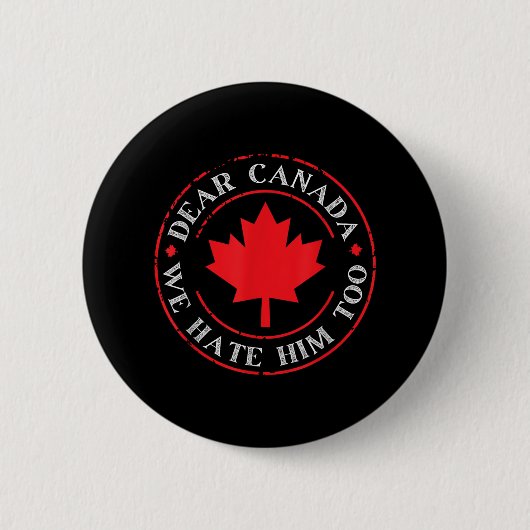 Grappig Canada, we haten hem ook Ronde Button 5,7 Cm (Voorkant)