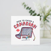Grappig Canadees Hoe een Canadees te vangen Kaart (Staand voorkant)