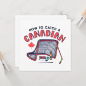 Grappig Canadees Hoe een Canadees te vangen Kaart (Voorkant / Achterkant in situ)