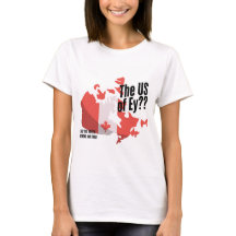 Grappig Canadees trots T-shirt. Canada kaart prote