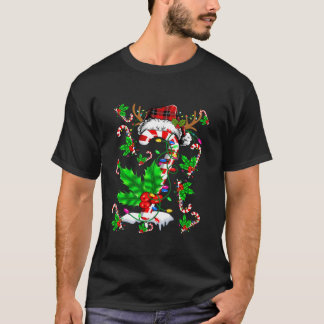 Grappig Candy Cane Xmas Plaid Santa Rendier Kerstm T-shirt