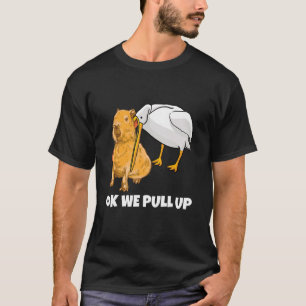 Grappig capybara dier ok we trekken meme omhoog t-shirt