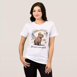Grappig Capybara Innerlijke Vrede Is Niet Onderhan Tri-Blend Shirt