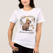Grappig Capybara Innerlijke Vrede Is Niet Onderhan Tri-Blend Shirt (Voorkant)