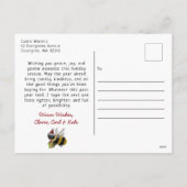 Grappig Capybara kerstontwerp voor Dierenvrienden Feestdagenkaart (Achterkant)