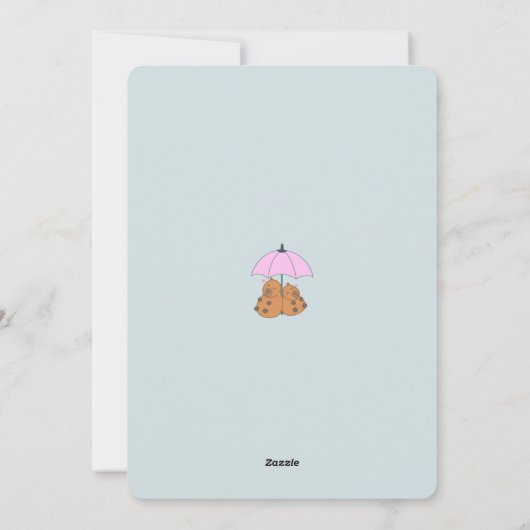 Grappig Capybara Paar Blue Pun Verjaardag Kaart (Achterkant)