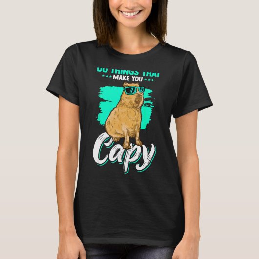 Grappig Capybara Pet Knaagdier Capy T-shirt (Voorkant)