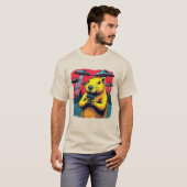 Grappig Capybara Selfie met UFO's T-Shirt - Grappi (Voorkant volledig)
