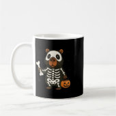 Grappig Capybara Skeleton Pompoen Halloween kostuu Koffiemok (Links)