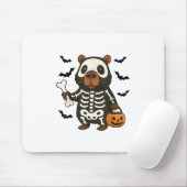Grappig Capybara Skeleton Pompoen Halloween kostuu Muismat (Met muis)