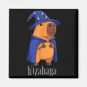 Grappig Capybara Tovenaars Kostuum Wizabara Grafis Magneet