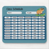 Grappig Capybara Turtle Class schema Muismat (Voorkant)