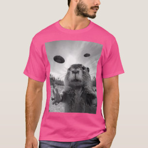 Grappig Capybara Ufo Alien Grappig Raar T-shirt