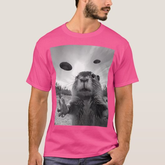 Grappig Capybara Ufo Alien Grappig Raar T-shirt (Voorkant)