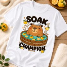 Grappig Capybara Weekampioen Yuzu Bad T-Shirt