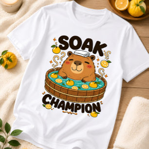 Grappig Capybara Weekampioen Yuzu Bad T-Shirt