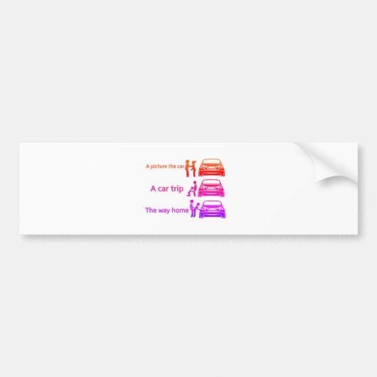 Grappig Car Ride Sign Bumpersticker (Voorkant)