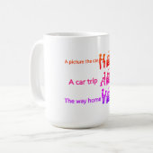 Grappig Car Ride Sign Koffiemok (Voorkant links)