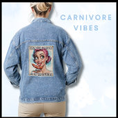 Grappig Carnivoor Gift voor Vrouwen Bacon Sausage  Denim Jacket