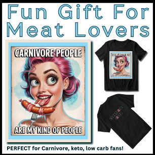 Grappig Carnivoor Gift voor Vrouwen Bacon Sausage  Tri-Blend Shirt