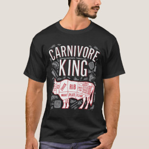 Grappig Carnivoor King Meat Lover Gift voor vaders T-shirt