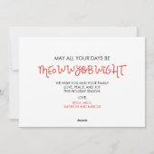 Grappig Carol van de katten | Vakantie begroeting Feestdagenkaart (Achterkant)