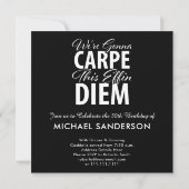 Grappig Carpe Diem verjaardagsfeestje Kaart (Achterkant)