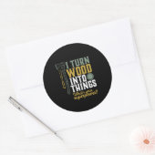 Grappig Carpenter Handyman dat ik hout in dingen m Ronde Sticker (Envelop)