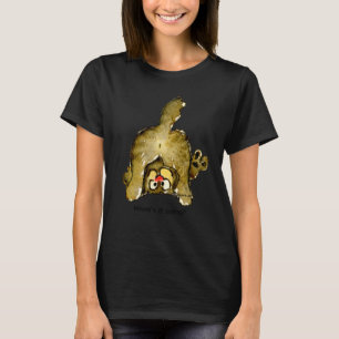 Grappig Cartoon Cat Meow gaat het? T-shirt